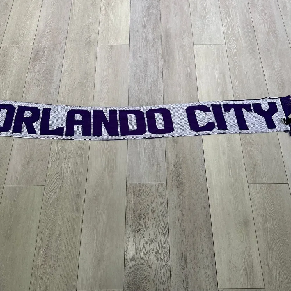 NWT‎ Orlando City Lions MLS soccer unisex adult scarf purple and white